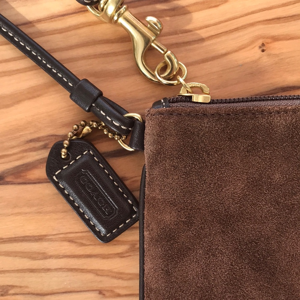 Coach Suede Wristlet - Picture 2 of 5